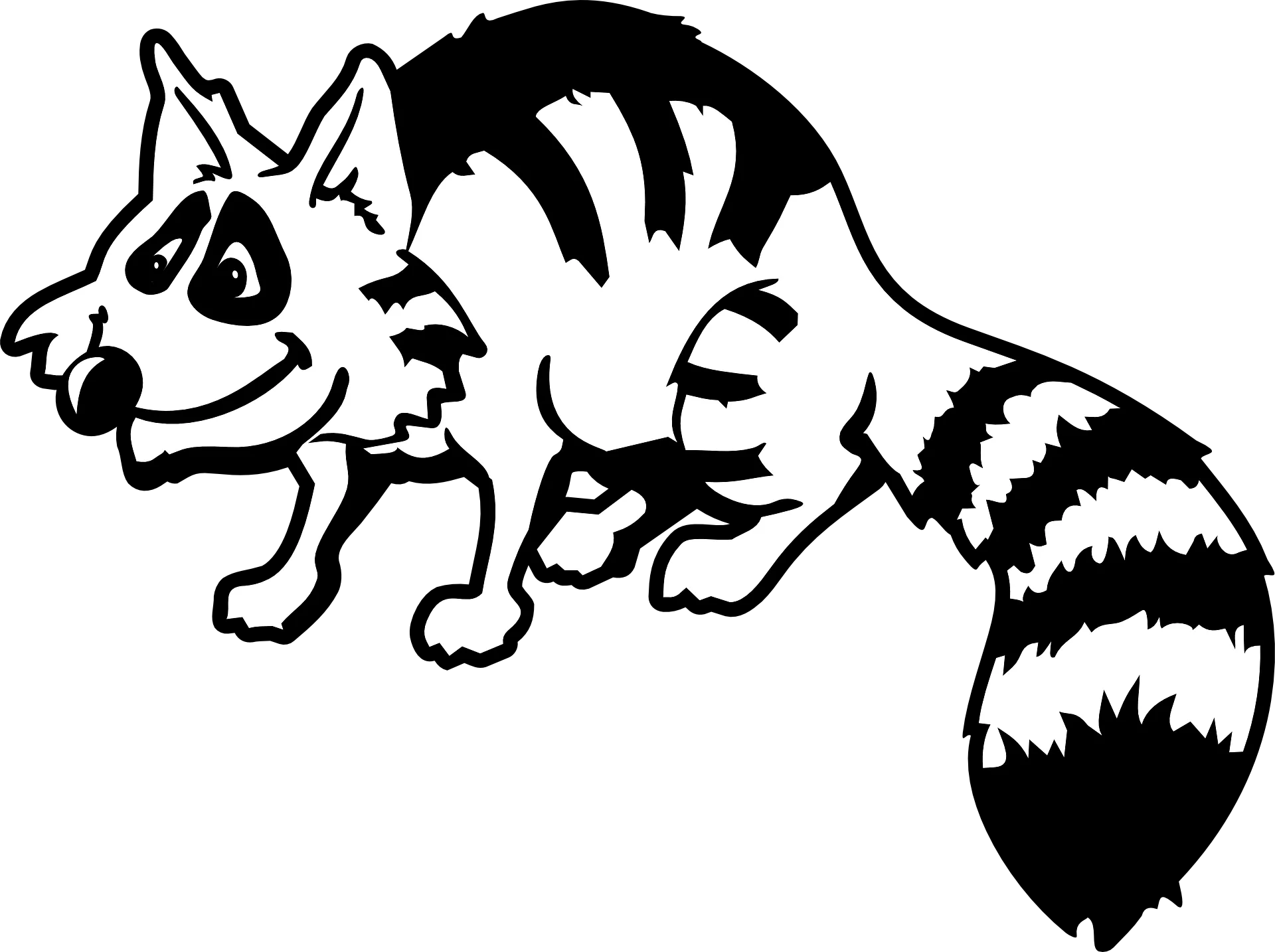 Raccoon Nature Rodent royalty-free vector graphic